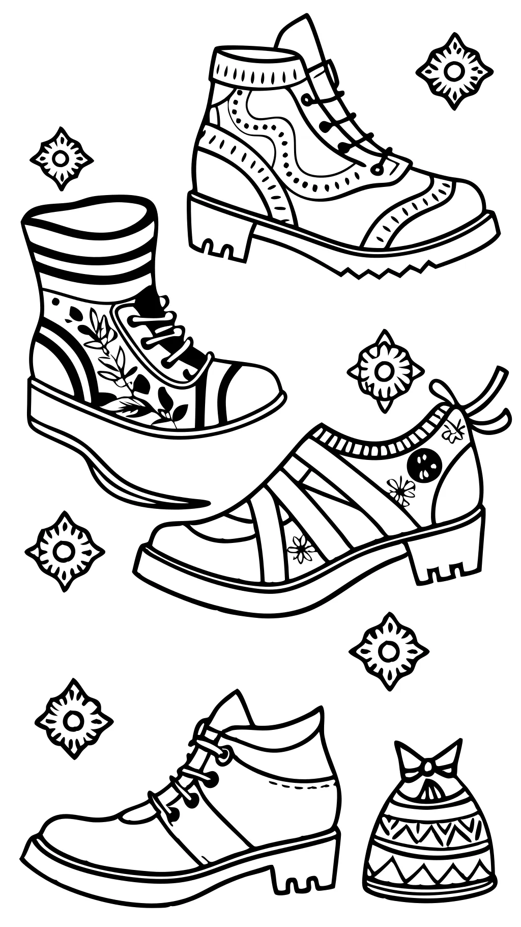 pages à colorier chaussures